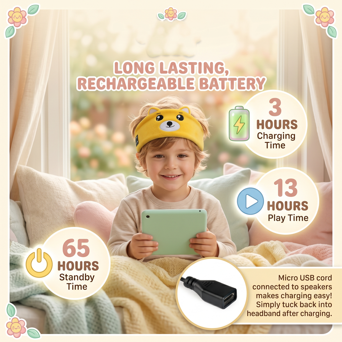 2-in-1 Kids Wireless Sleep Headband & Travel Headphones (Sensory-Friendly, Safe Volume)