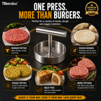 🍔 BBQ FAVORITE | Manual Burger Patty Press – Uniform Round Patties for Grilling, Meal Prep & Home Cooking