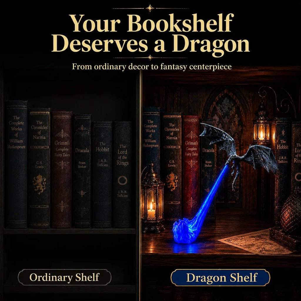 🐉 Dragon Bookshelf Nook Light  🔥