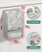 2-in-1 Durable Plastic Grocery Bag Holder, Organizing Kitchen Storage Organizer