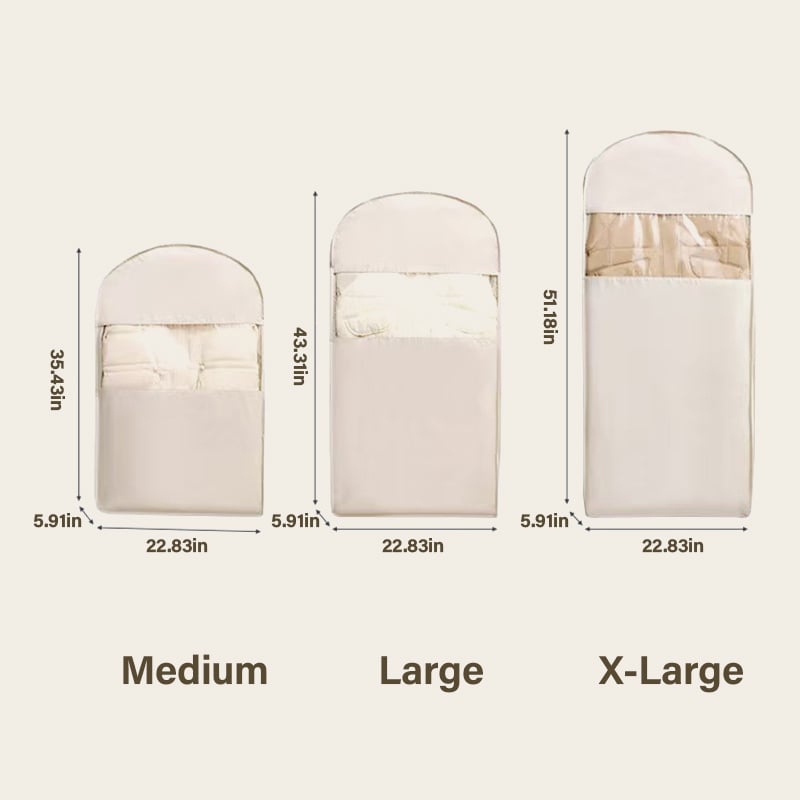 🧥 50% OFF NOW! 🧳 Space Saving Hanging Garment Bag with Self-Compression Zipper – Wrinkle-Free, Dust-Proof & Travel Essential ✈️