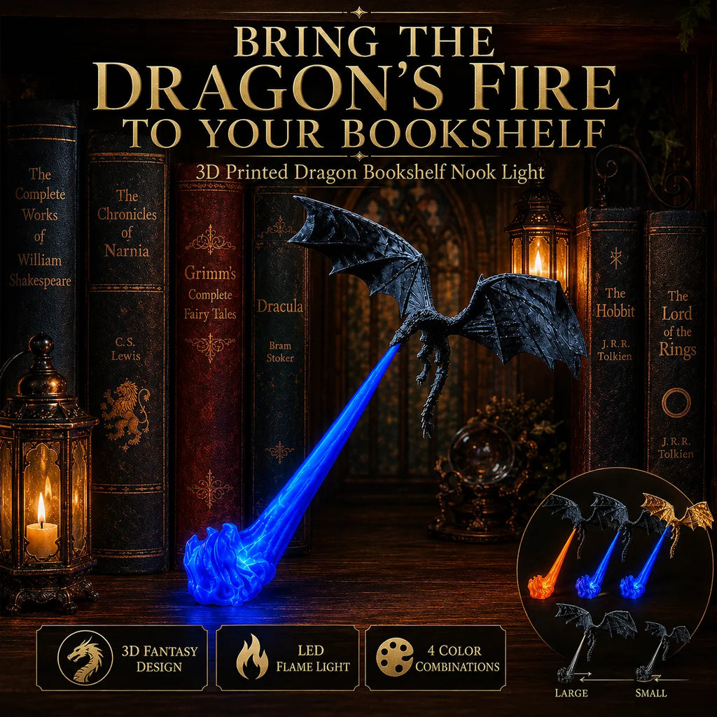 🐉 Dragon Bookshelf Nook Light  🔥