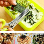 (🔥 Hot Sale-50% Off 🔥) 5 Blade Kitchen Salad Scissors