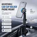 48%OFF|🔥Car Cup Holder Phone Mount – 360° adjustable, strong N52 magnet, one-handed operation, fits all phones, stable magnetic and clamp models for safe driving
