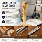 Stainless Steel Pasta Server Italian Kitchen Utensil