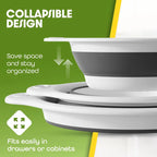 Collapsible Colanders 3-Pack Sturdy Kitchen Strainer Set