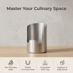 Thickened Stainless Steel Utensil Organizer, Rust Resistant Easy to Clean