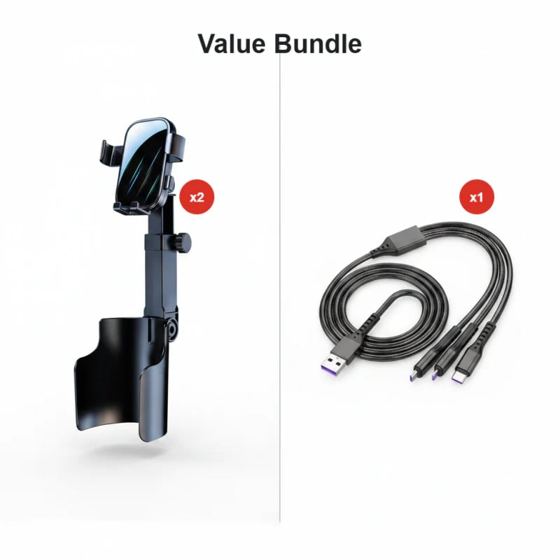 48%OFF|🔥Car Cup Holder Phone Mount – 360° adjustable, strong N52 magnet, one-handed operation, fits all phones, stable magnetic and clamp models for safe driving