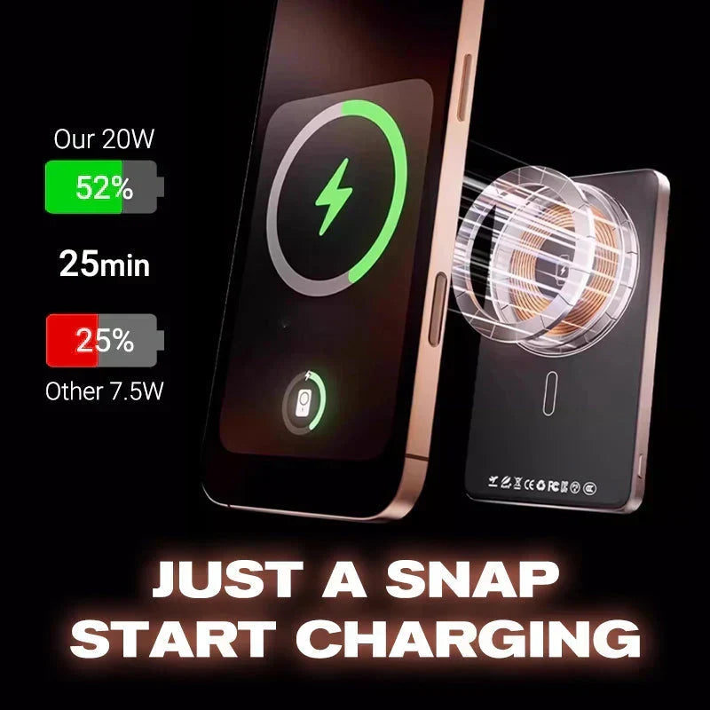 🔋50% OFF !!!✨Professional Magnetic Charger for Travelers & Professionals 🧲| 22.5W Wired & 15W Wireless | 10,000 mAh | Fast Delivery💥