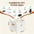 ⏰🔥LIMITED TIME 49% OFF! 👟 Fabric Shoe Organizer Storage Box – Foldable, Large Capacity, Dustproof & Breathable for Closet & Bedroom 🧺✨