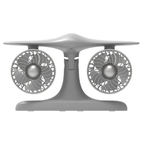 Desktop TwinFan - Compact Double Turbine Desk Fan with RGB Ambient Light for Office & Study