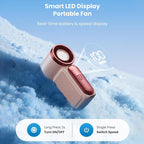 🌬️ Turbo Handheld Fan – LED Display, 6 Speeds, 3000mAh 🔋