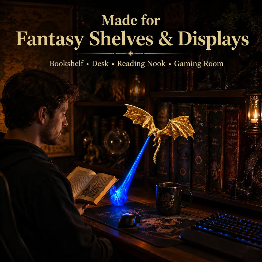 🐉 Dragon Bookshelf Nook Light 🔥