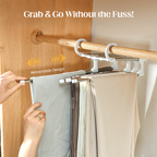 💗Special Offer Now!— Household Multifunctional Telescopic Folding Multi-layer Pants Storage Rack