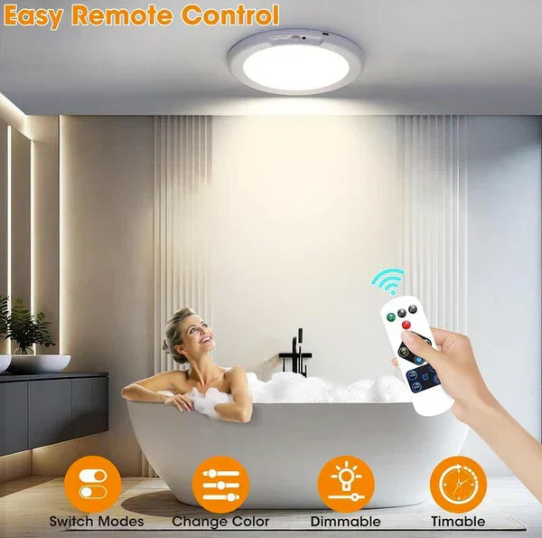 💥Big Sale-50% Off💡Rechargeable Motion Sensor Ceiling Light with Remote - Magnetic Wireless Ceiling Light Battery Powered