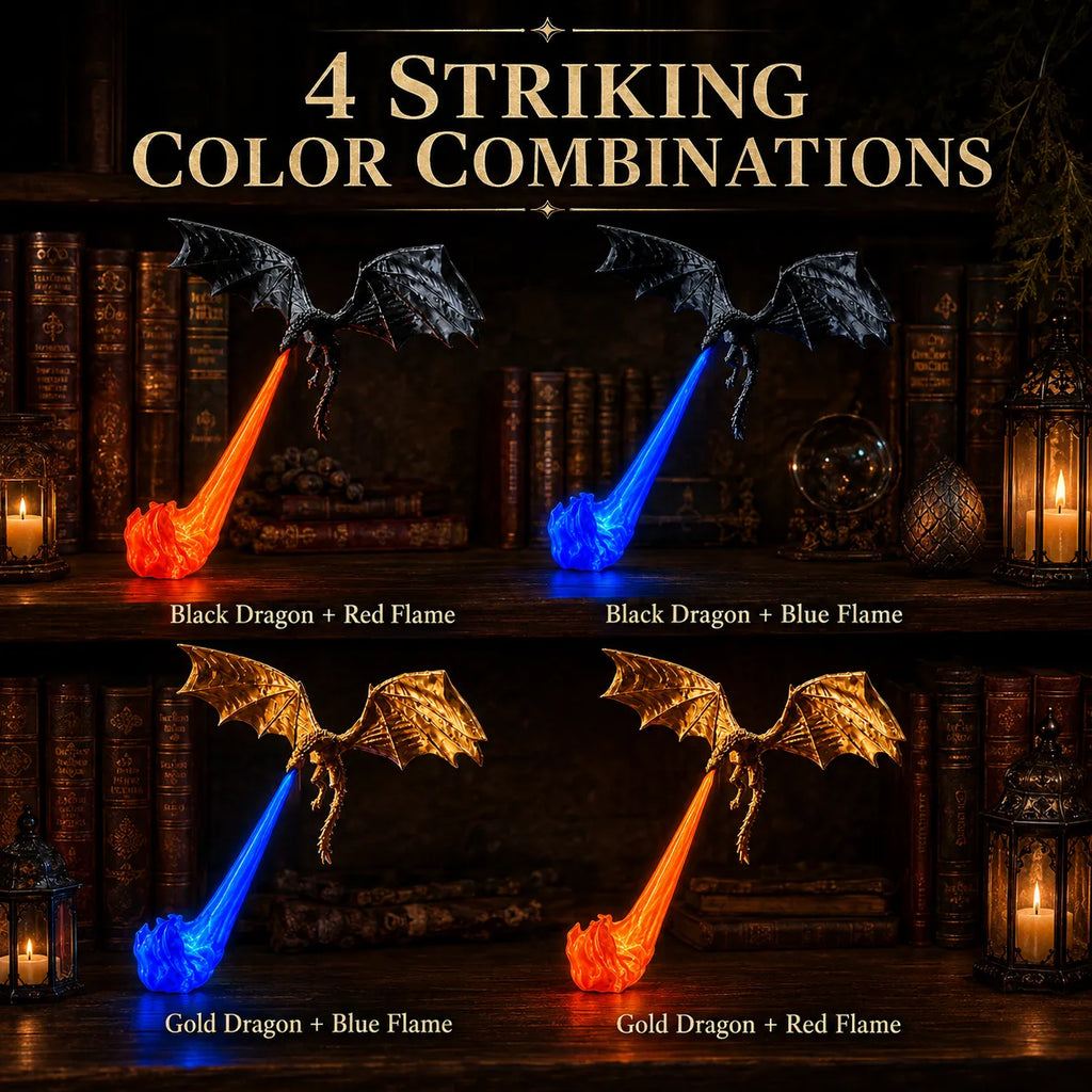 🐉 Dragon Bookshelf Nook Light  🔥