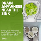 Collapsible Colanders 3-Pack Sturdy Kitchen Strainer Set