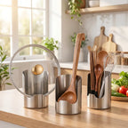 Thickened Stainless Steel Utensil Organizer, Rust Resistant Easy to Clean