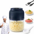 Electric Garlic Chopper, Mini Portable Veggie Chopper, 250ML Garlic Grinder Masher Onion Grinder, Blender To Vegetable, Wireless Food Processor For Ginger, Chili, Fruit, Meat