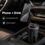 48%OFF|🔥Car Cup Holder Phone Mount – 360° adjustable, strong N52 magnet, one-handed operation, fits all phones, stable magnetic and clamp models for safe driving