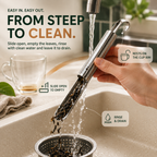304 Stainless Steel Slide-Open Loose Leaf Tea Infuser – Easy Steeping & Cleanup 🍵