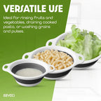 Collapsible Colanders 3-Pack Sturdy Kitchen Strainer Set