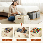 ⏰🔥LIMITED TIME 49% OFF! 👟 Fabric Shoe Organizer Storage Box – Foldable, Large Capacity, Dustproof & Breathable for Closet & Bedroom 🧺✨