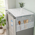 Daisy Print Refrigerator Dust Cover with Storage Pockets