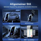🔋⚡ Wireless Car Charger and Phone Holder - Compatible with iPhone and Android Phone Types 📱🚗