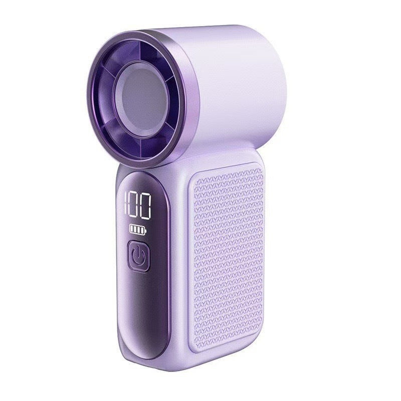 🌬️ Turbo Handheld Fan – LED Display, 6 Speeds, 3000mAh 🔋