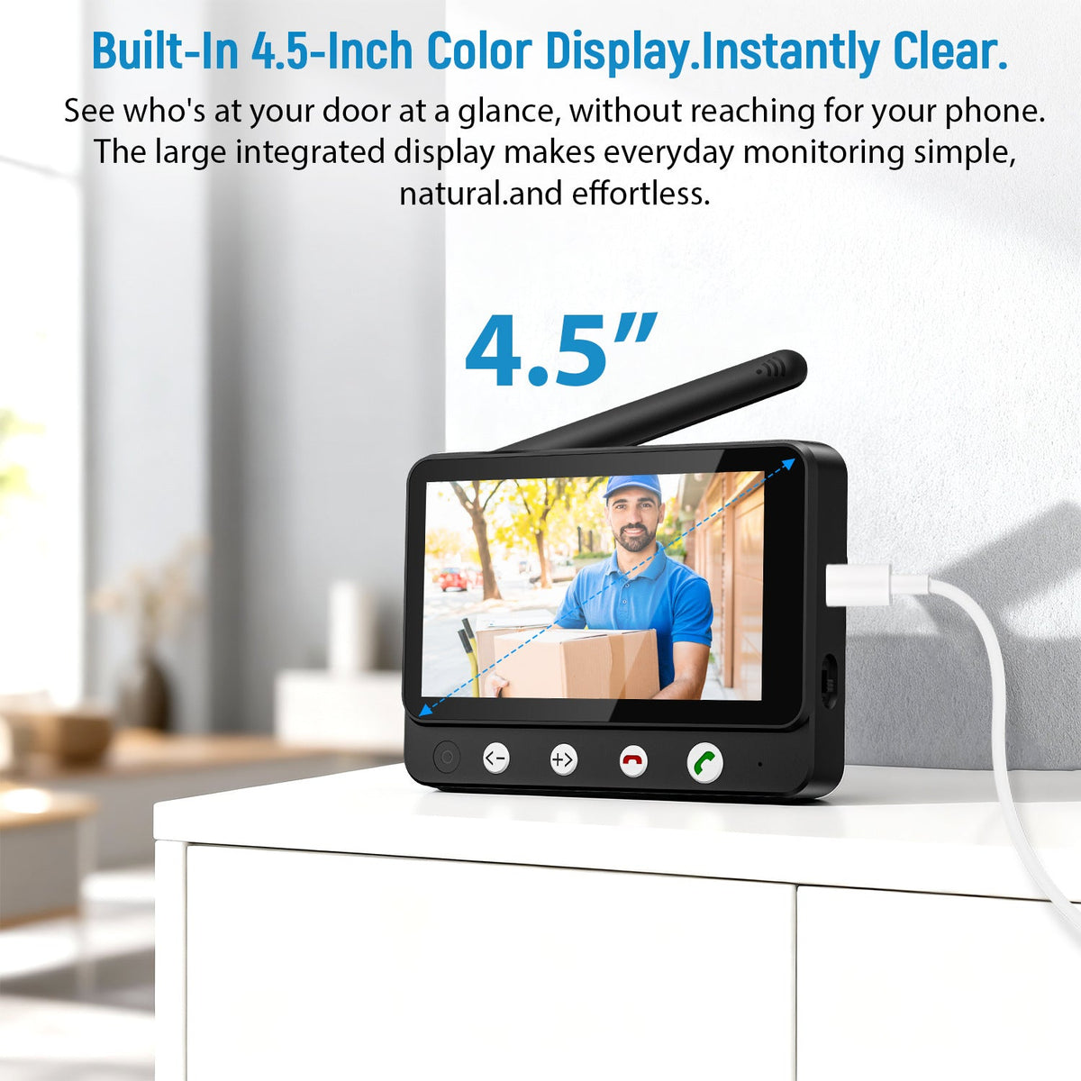 1080p Smart Video Doorbell Camera - Home Security Monitoring