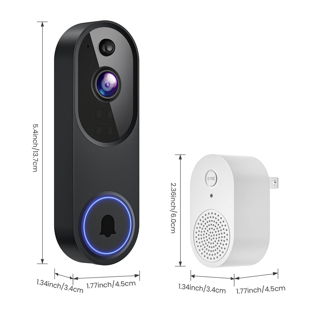 1080p Smart Video Doorbell Camera - Home Security Monitoring