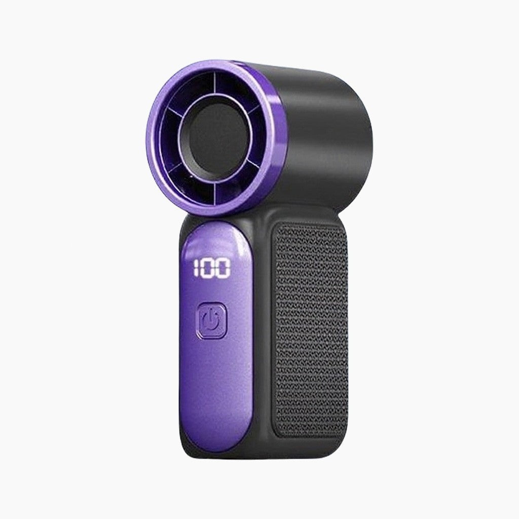 🌬️ Turbo Handheld Fan – LED Display, 6 Speeds, 3000mAh 🔋