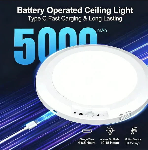 💥Big Sale-50% Off💡Rechargeable Motion Sensor Ceiling Light with Remote - Magnetic Wireless Ceiling Light Battery Powered
