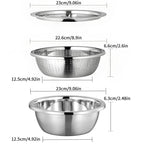 [DealsForYouDays] Multifunctional cutting machine,3-In-1 Stainless Steel Multi-Functional Strainer Set, Includes Basin/sieve/cutter, Ideal for Washing Rice Fruits Vegetables Kitchen Essentials