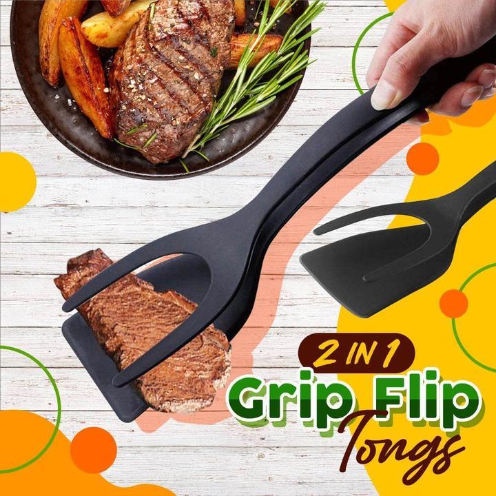 📢📢30% OFF !! ⏰2 In 1 Grip Flip Tongs