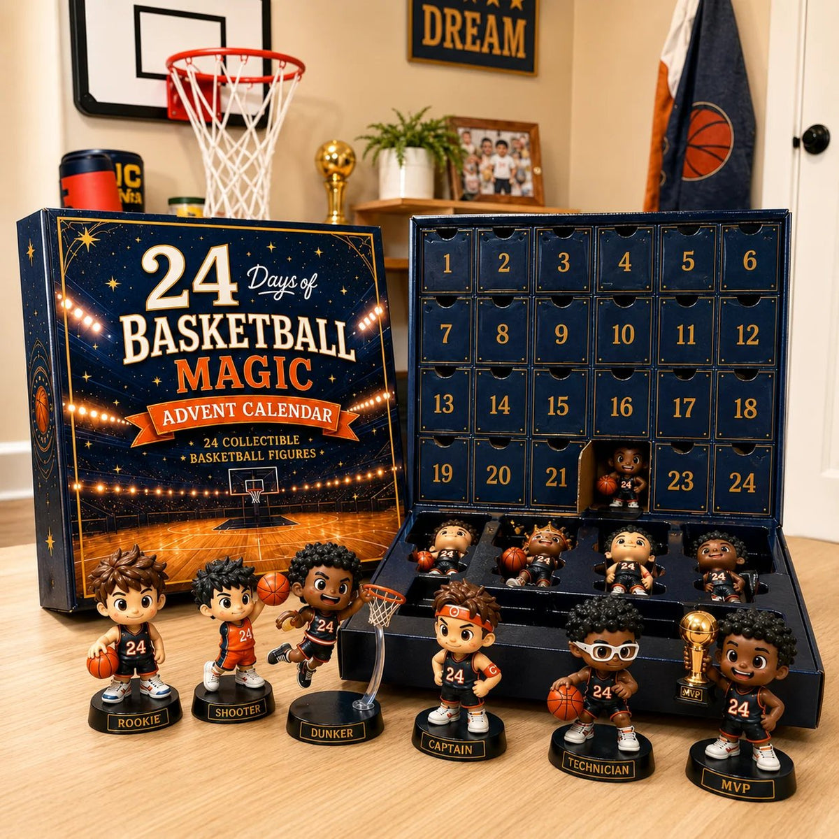 24 Days of Basketball Magic Advent Calendar | 24 Collectible Basketball Figures 🏀