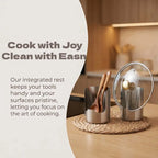 Thickened Stainless Steel Utensil Organizer, Rust Resistant Easy to Clean