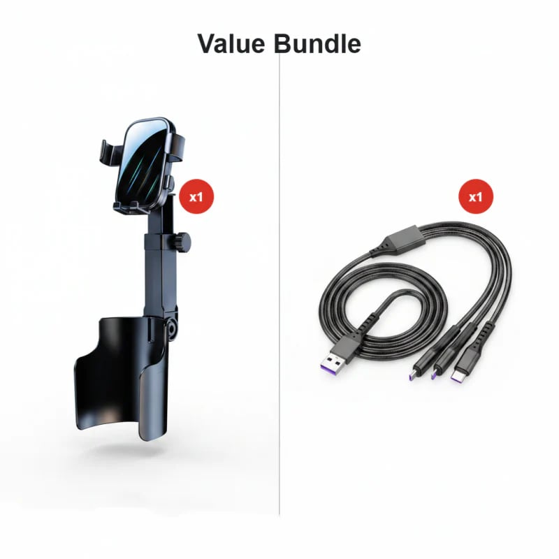 48%OFF|🔥Car Cup Holder Phone Mount – 360° adjustable, strong N52 magnet, one-handed operation, fits all phones, stable magnetic and clamp models for safe driving