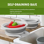 Collapsible Colanders 3-Pack Sturdy Kitchen Strainer Set