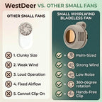 📢📢50% OFF !! ⏰ Bladeless Fan – Ultra-Light & 1.5h Fast Charge ⚡🌀