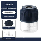 Electric Garlic Chopper, Mini Portable Veggie Chopper, 250ML Garlic Grinder Masher Onion Grinder, Blender To Vegetable, Wireless Food Processor For Ginger, Chili, Fruit, Meat
