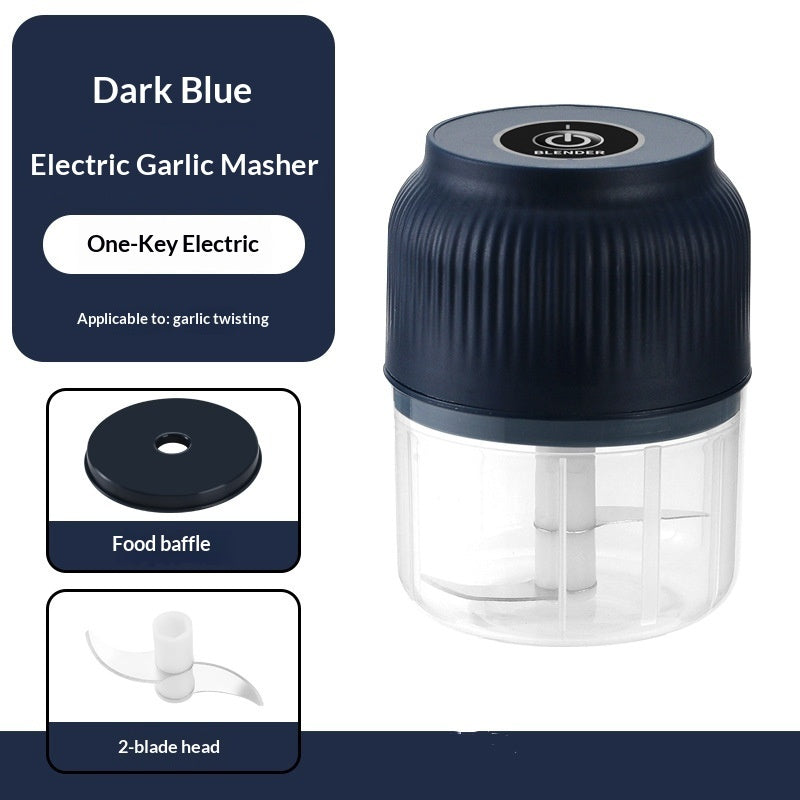 Electric Garlic Chopper, Mini Portable Veggie Chopper, 250ML Garlic Grinder Masher Onion Grinder, Blender To Vegetable, Wireless Food Processor For Ginger, Chili, Fruit, Meat