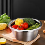 [DealsForYouDays] Multifunctional cutting machine,3-In-1 Stainless Steel Multi-Functional Strainer Set, Includes Basin/sieve/cutter, Ideal for Washing Rice Fruits Vegetables Kitchen Essentials