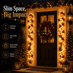 ⏳ Ultimo giorno: 49% DI SCONTO – 🎄 Decorazione natalizia luminosa da porta MerryCascade | 6 design festivi, luce calda, dettagli 3D & decorazione verticale salvaspazio ✨