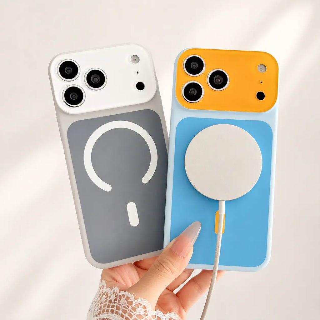 🌞🌈SUMMER HOT SALE £8.99!!💥50K+ SOLD!📱Trendy iPhone Case Hot Sale | Dopamine Color Block MagSafe Case – Ultra-Slim Matte Hard PC Cover for iPhone 17 Pro Max UK🇬🇧