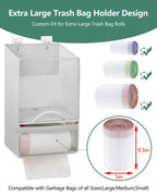 2-in-1 Durable Plastic Grocery Bag Holder, Organizing Kitchen Storage Organizer