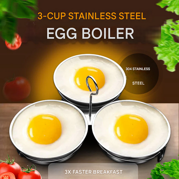 🥚 304 Stainless Steel Egg Cooker – Premium Food-Grade, Sturdy Mold Frame & Easy Unmolding ✨