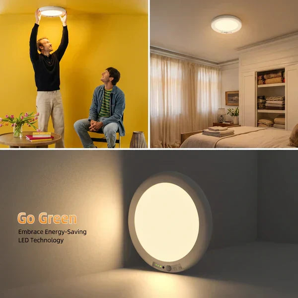 💥Big Sale-50% Off💡Rechargeable Motion Sensor Ceiling Light with Remote - Magnetic Wireless Ceiling Light Battery Powered