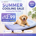 🐶🐱❄️Cooling Gel Mat for Pets Summer Heat Relief Pad Breathable Non-Toxic Cool Sleeping Mat for Dogs Cats
